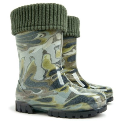 Детские резиновые сапоги Demar TWISTER LUX PRINT N ( зеленая мозаика )